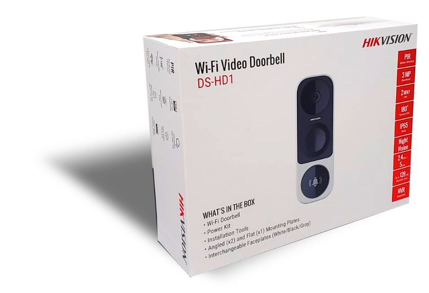 Hikvision 3 MP Outdoor Wi-Fi Smart Doorbell Camera Model: DS-HD1