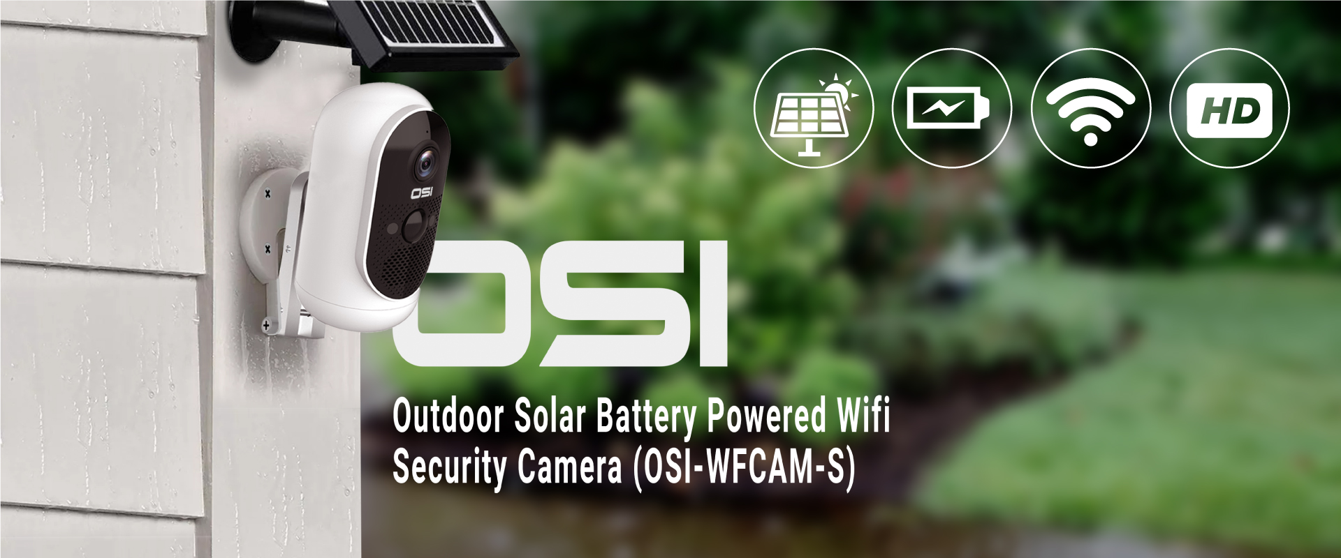 OSI-WFCAM-S OSI Wire-Free 1080p Battery Camera w/ Solar Panel